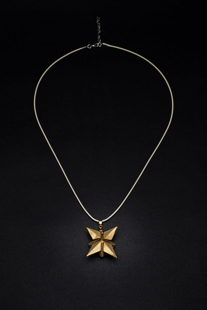 Colgante Origami Estrella de Ocho Puntas | Arte en Miniatura con Resina